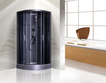 진한 회색 단면도 상한의 샤워 칸막이실, 구부려진 코너 샤워 단위