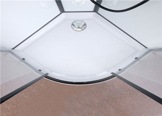 투명한 부드럽게 한 유리제 조정 패널을 가진 자유로운 서 있는 사분면 샤워 칸막이실